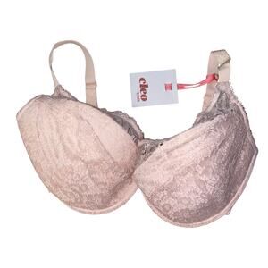 Cleo by Panache Everly High Apex Plunge Bra 34K Rosewater pink NWT